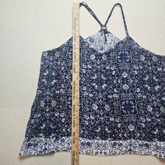 Maurices blue floral halter top - size Large - Picture 5 of 8